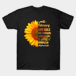 February Girls 1969 Shirt 50th Birthday Sunflower T-Shirt